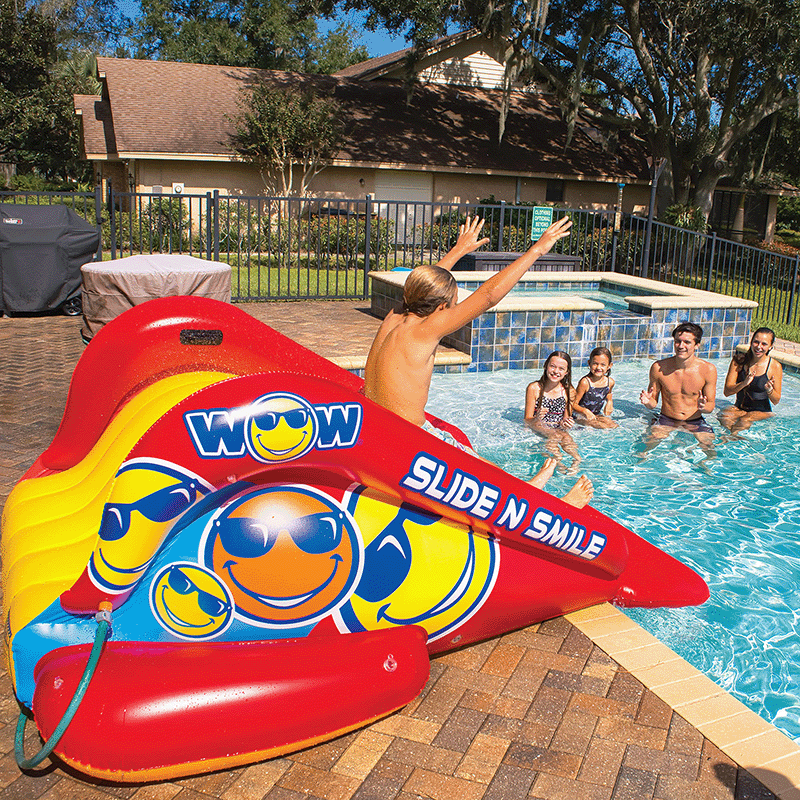 WOW Slide N Smile Single Lane Pool Slide with Sprinkler — photo 5